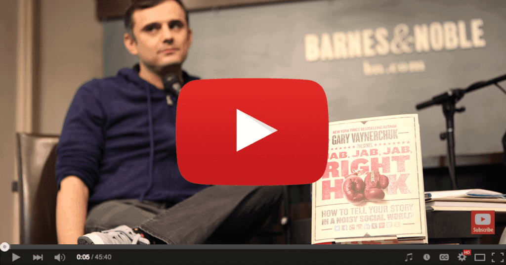 YouTube Video of Gary Vaynerchuk talking about Jab Jab Jab Right Hook