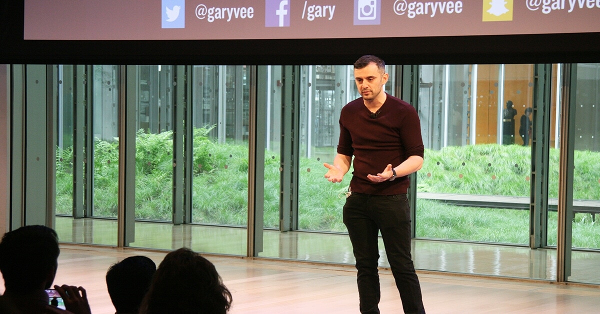 Gary Vaynerchuk giving a keynote speech