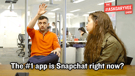 _theylovearii tells Gary Vaynerchuk that the most popular app is not Snapchat, but Twitter.