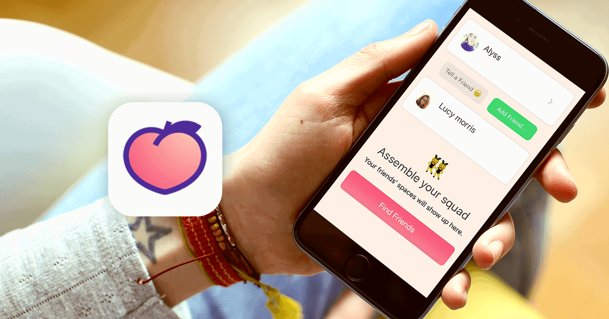Peach, it’s a messaging app that allows users to post status updates, images, gifs, and drawings.